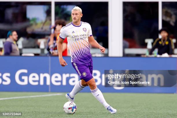 Orlando City SC defender Robin Jansson looks up field during a match between the New England Revolution and Orlando City SC on June 15 at Gillette...