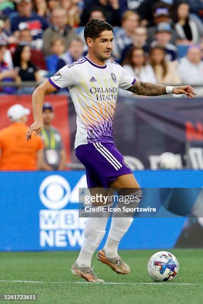 Orlando City SC forward Alexandre Pato during a match between the New England Revolution and Orlando City SC on June 15 at Gillette Stadium in...