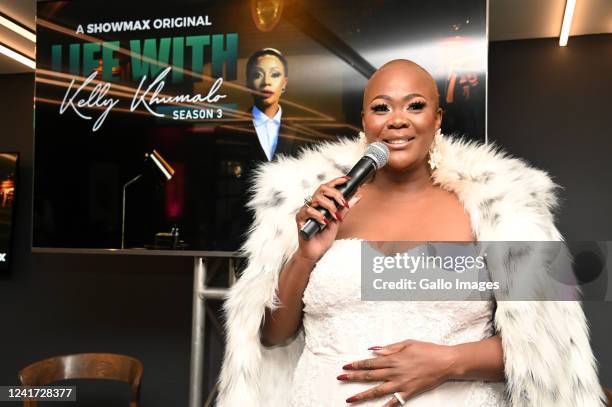 Zikhona Sodlaka at the Season 3 premiere launch of Life with Kelly Khumalo in The Mesh Club, Rosebank on July 02, 2022 in Johannesburg, South Africa....