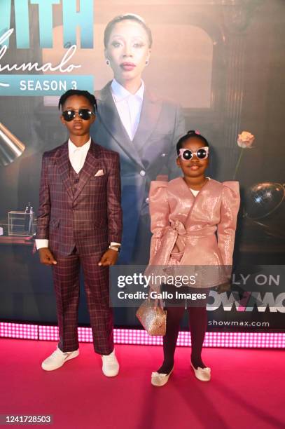 Christian & Thingo Khumalo at the Season 3 premiere launch of Life with Kelly Khumalo in The Mesh Club, Rosebank on July 02, 2022 in Johannesburg,...