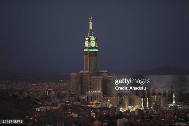 General view of the Royal Clock Tower in Mecca, Saudi Arabia on June 26, 2022. The Royal Clock Tower, which was built right next to the Kaaba in...