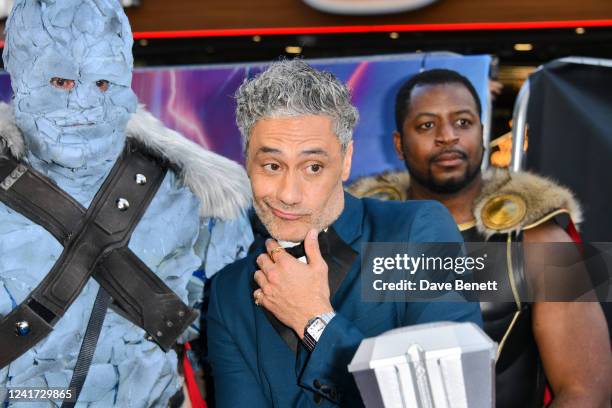 Taika Waititi attends the UK Gala Screening of "Thor: Love And Thunder" at Odeon Luxe Leicester Square on July 5, 2022 in London, England.