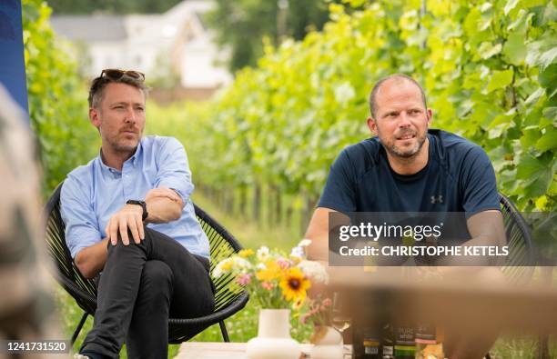 Lubbeek Mayor Theo Francken pictured during a press conference to present the Wine Walk & Run Hageland event, in Linden, Tuesday 05 July 2022. A...