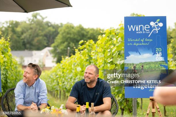 Lubbeek Mayor Theo Francken pictured during a press conference to present the Wine Walk & Run Hageland event, in Linden, Tuesday 05 July 2022. A...