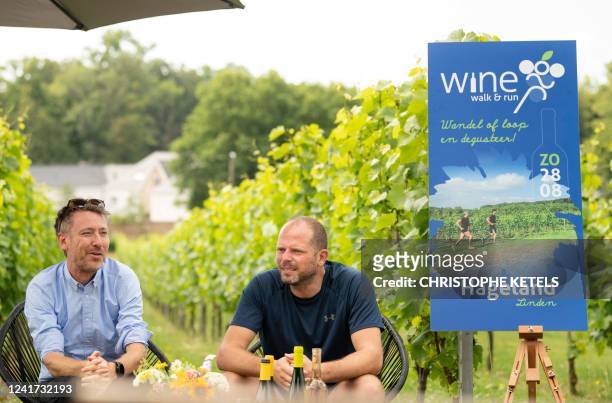 Lubbeek Mayor Theo Francken pictured during a press conference to present the Wine Walk & Run Hageland event, in Linden, Tuesday 05 July 2022. A...