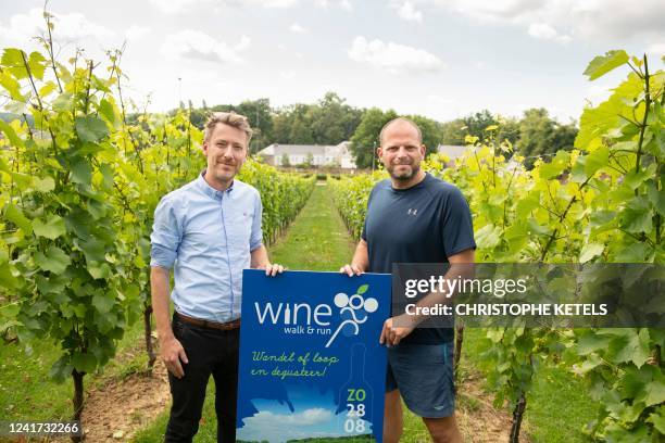 Lubbeek Mayor Theo Francken pictured during a press conference to present the Wine Walk & Run Hageland event, in Linden, Tuesday 05 July 2022. A...