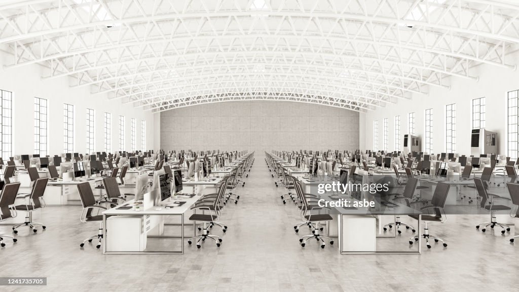 Large Call Center Headquarter Building with Computers