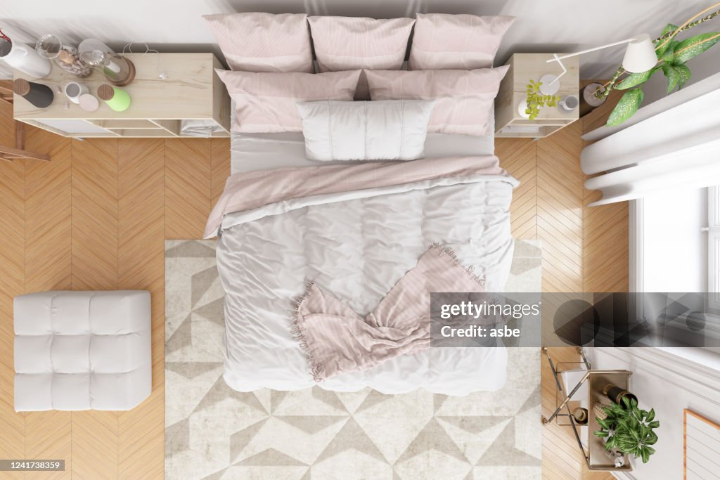 Empty Bed Rrom Above Empty Bed Above View High-Res Stock Photo - Getty Images