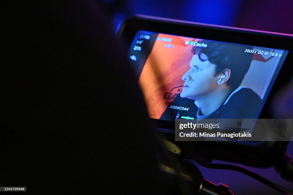 Mathew Geimer Matthew Geim, aka Geimer-- is seen on a monitor as he competes during ...