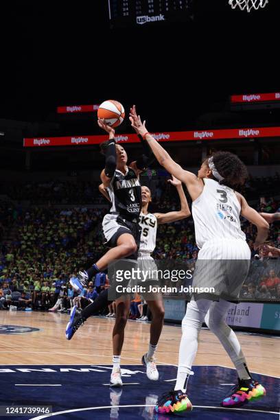 Aerial Powers of the Minnesota Lynx drives to the basket against the Chicago Sky on July 6, 2022 at Target Center in Minneapolis, Minnesota. NOTE TO...