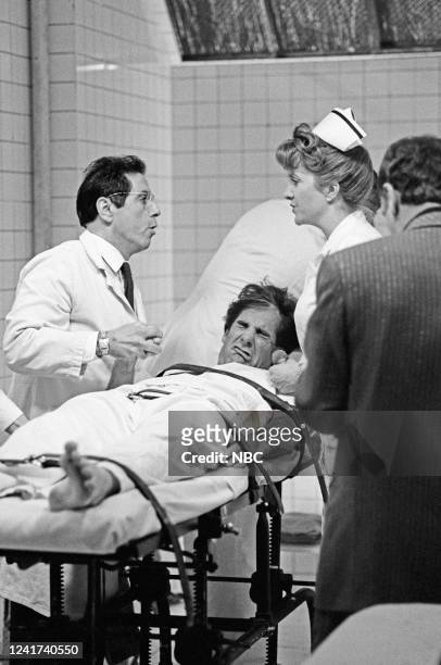 Shock Theater - October 3, 1954 Episode 322 Pictured: David Proval as Dr. Masters, Scott Bakula as Dr. Sam Beckett, Lee Garlington as Nurse Chatam,...