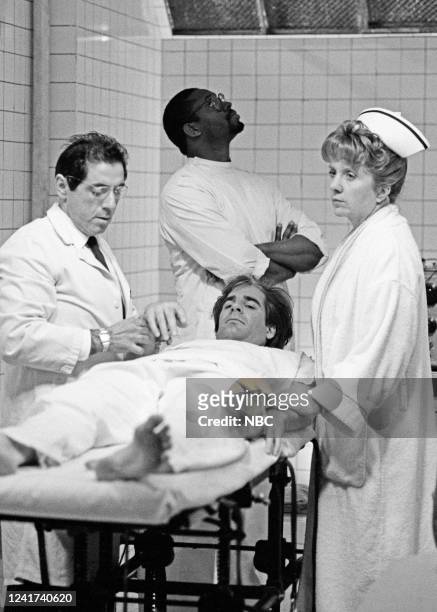 Shock Theater - October 3, 1954 Episode 322 Pictured: David Proval as Dr. Masters, Bruce A. Young as Butch, Scott Bakula as Dr. Sam Beckett, Lee...
