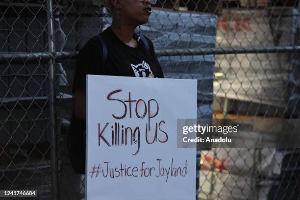 Protesters gather outside of Barclays Center and take streets in Brooklyn, New York City, United States on July 6, 2022 to protest against the...