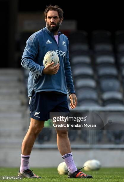 Otago , New Zealand - 7 July 2022; Sam Whitelock during New Zealand rugby squad training at Forsyth Barr Stadium in Dunedin, New Zealand.