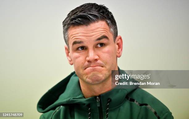 Otago , New Zealand - 7 July 2022; Jonathan Sexton during an Ireland rugby media conference at the Southern Cross Hotel in Dunedin, New Zealand.