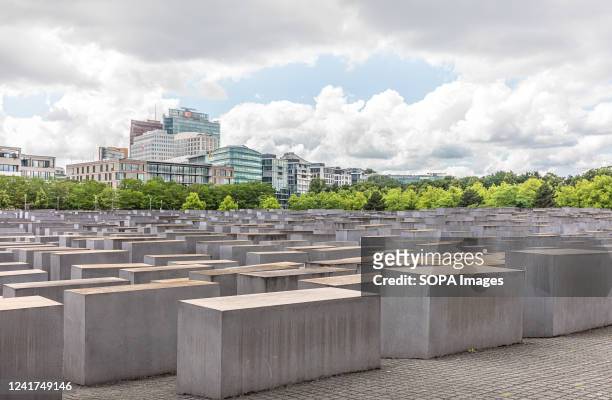 General view of the memorial to the murdered Jews of Europe, also known as the Holocaust Memorial in Berlin, to the Jewish victims of the Holocaust....