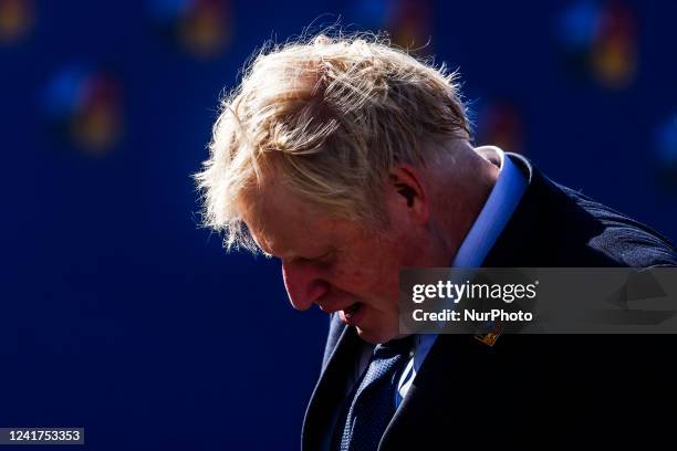 Prime Minister of the United Kingdom Boris Johnson arrives for NATO Summit at the IFEMA congress centre in Madrid, Spain on June 30, 2022.