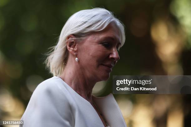 Culture Secretary Nadine Dorries leaves after a Cabinet Meeting on July 7, 2022 in London, England. After many ministerial resignations over the last...