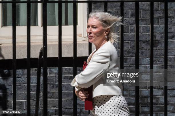 Secretary of State for Digital, Culture, Media and Sport Nadine Dorries arrives in Downing Street to attend a Cabinet meeting following a reshuffle...