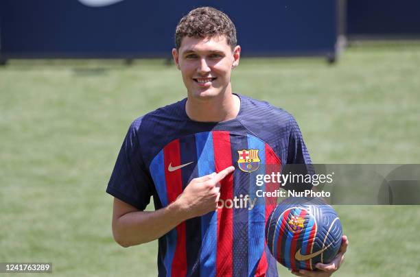 Andreas Christensen during his presentation as a new player of FC Barcelona, in Barcelona, on 07th July 2022. --
