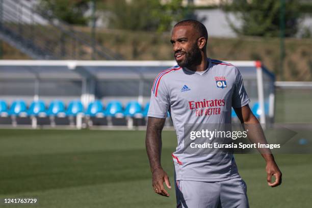 Alexandre Lacazette of Lyon during the Training Session of Lyon at Groupama Stadium on July 7, 2022 in Lyon, France.