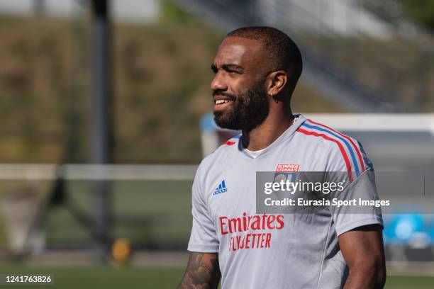 Alexandre Lacazette of Lyon during the Training Session of Lyon at Groupama Stadium on July 7, 2022 in Lyon, France.