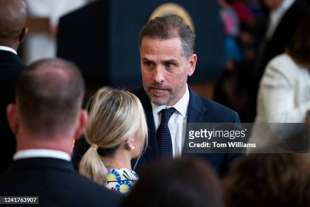 Hunter Biden, the son of President Joe Biden, attends a ceremony to present the Presidential Medal of Freedom, the nation's highest civilian honor,...