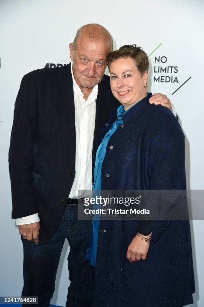 Leonard Lansink and his wife Maren Muntenbeck attend the German Producers Alliance Summer Party at Tipi am Kanzleramt on July 7, 2022 in Berlin,...