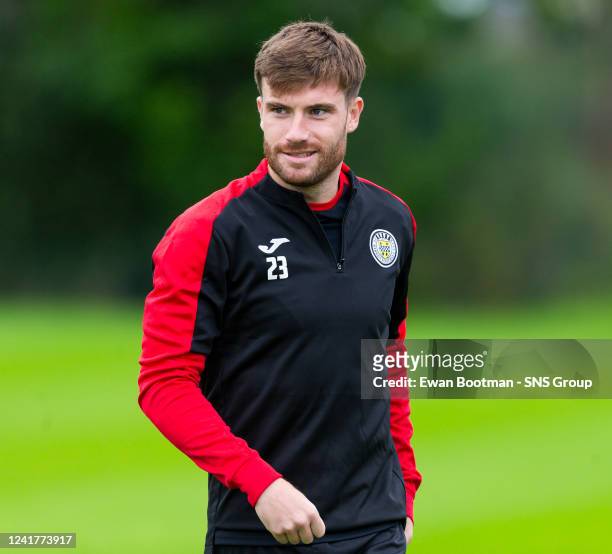Ryan Strain during a St Mirren training session at the Ralston Training Complex, on July 08 in Paisley, Scotland.