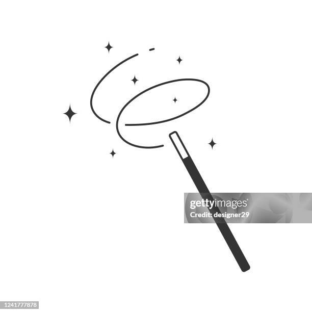 magic wand icon vector design. - dreamlike illustrations stock illustrations