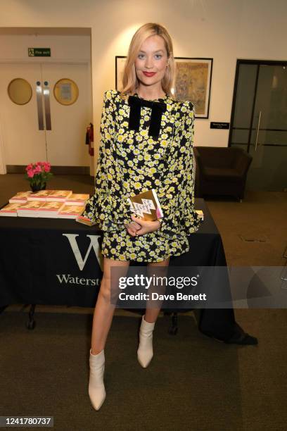 Laura Whitmore attends a special In Conversation to celebrate the launch of her new book "No One Can Change Your Life Except For You" at Waterstones...