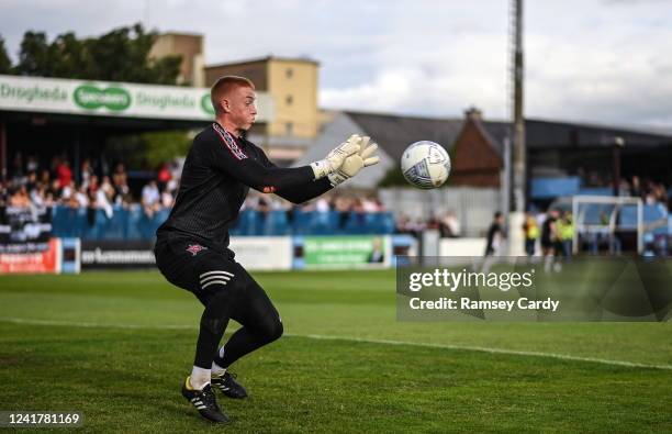 Louth , Ireland - 8 July 2022; Dundalk goalkeeper Nathan Shepperd before the SSE Airtricity League Premier Division match between Drogheda United and...