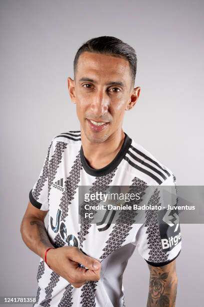 Juventus Unveil New Signing Angel Di Maria on July 8, 2022 in Turin, Italy.