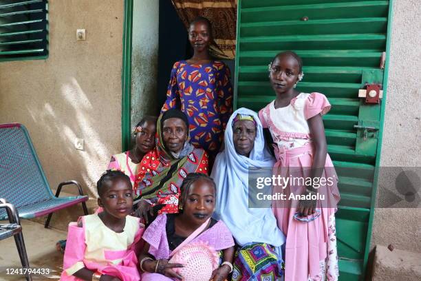 Children and woman are seen as Muslims celebrate Eid-al-Adha in Djiakaking village of Segou, Mali on July 09, 2022.