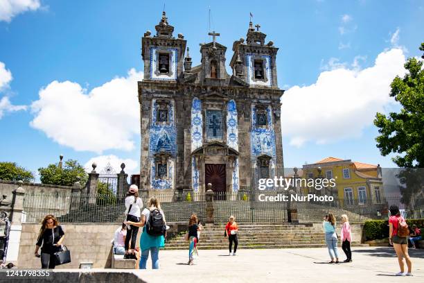 The church of Santo Ildefonso in Porto, Portugal on June 25, 2022.