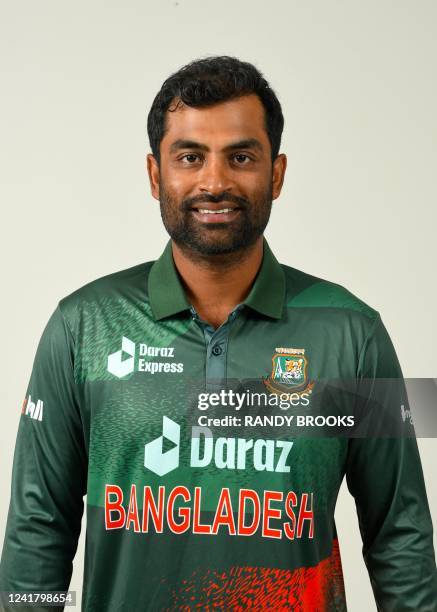 Tamim Iqbal of Bangladesh poses for a portrait at the Habour Club in Rodney Bay, Saint Lucia, on June 28, 2022.