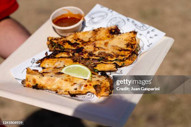 Detailed view of food offerings on site during the FTX MLB Home Run Derby X at Crystal Palace Park on Saturday, July 9, 2022 in London, England.