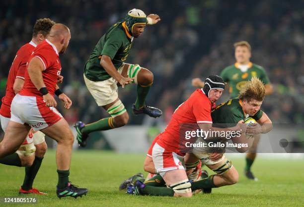 Evan Roos of South Africa during the 2nd Castle Lager Incoming Series test match between South Africa and Wales at Toyota Stadium on July 09, 2022 in...