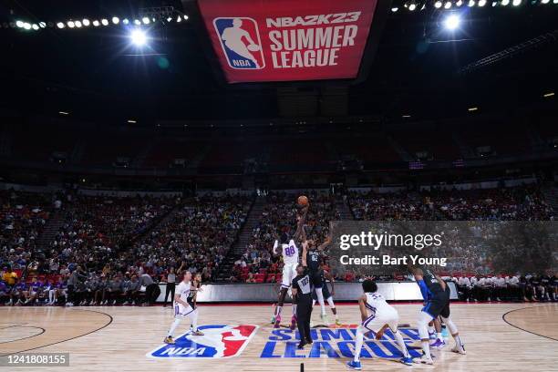 Las Vegas, NV The tipoff between the Orlando Magic and Sacramento Kings during the 2022 Las Vegas Summer League on July 9, 2022 at the Thomas & Mack...