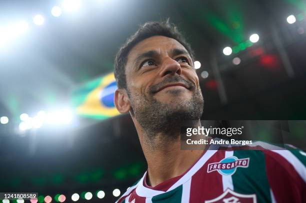 Fred of Fluminense looks on before a match between Fluminense and Ceara as part of Brasileirao 2022 at Maracana Stadium on July 9, 2022 in Rio de...