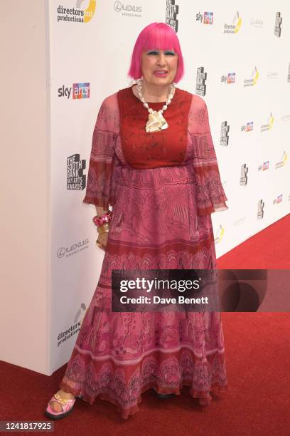 Dame Zandra Rhodes attends the South Bank Sky Arts Awards 2022 at The Savoy Hotel on July 10, 2022 in London, England.