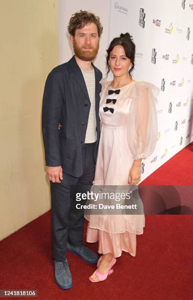 Kyle Soller and Phoebe Fox attend the South Bank Sky Arts Awards 2022 at The Savoy Hotel on July 10, 2022 in London, England.