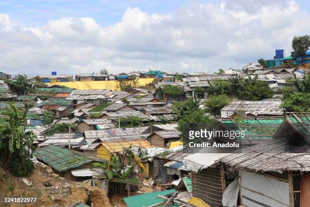 General view of the camp in Cox's Bazar, Bangladesh on July 09, 2022. More than a million Rohingya Muslims, who were displaced due to the...