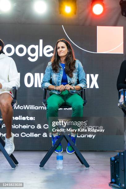 Legend, Ticha Penicheiro, looks on during the Title IV Panel during the 2022 WNBA All-Star Weekend on July 9, 2022 in Chicago, Illinois. NOTE TO...