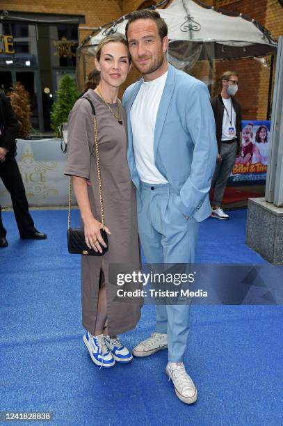 Annika Lau and her husband Frederick Lau attend the "Bibi & Tina - Einfach anders" world premiere at Kino in der Kulturbrauerei on July 10, 2022 in...