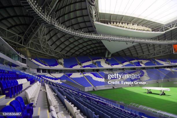 General view of the Al Janoub Stadium, one of the eight venues to host the FIFA World Cup 2022 in Qatar. The stadium was designed by British-Iraqi...