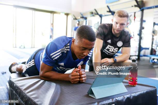 Youri Tielemans of Leicester City during the Leicester City training session at Leicester City Training Ground, Seagrave on July 11th, 2022 in...