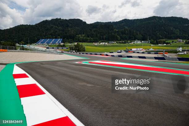 Red Bull Ring track Moto GP chicane turn during the Formula 1 Grand Prix of Austria at Red Bull Ring circuit from 7th of June to 10th of July, 2022...