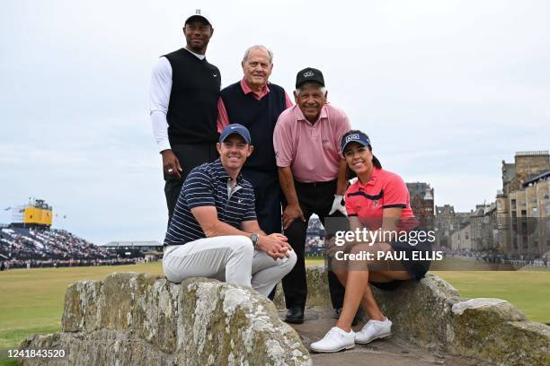 Winner of The Open in 2014, Northern Ireland's Rory McIlroy England's Georgia Hall , Winner of The Open in 2000, 2005 and 2006, US golfer Tiger Woods...