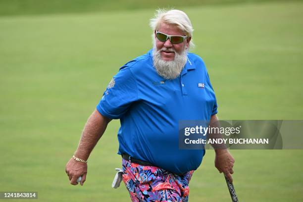 Winner of The Open in 1995, US golfer John Daly on the 18th green during The R&A Celebration of Champions, part of the build-up towards The 150th...